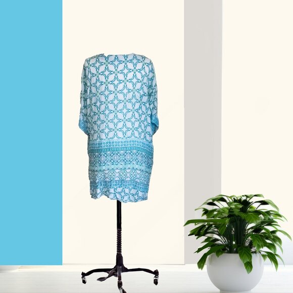 OLSEN AQUA BEACH/POOL COVERUP - Picture 2 of 2